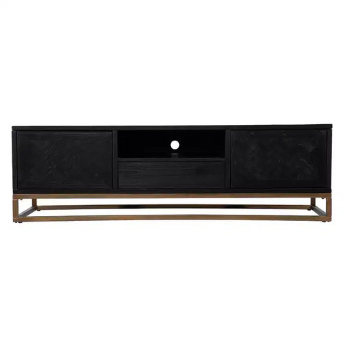 Dessingham Reclaimed Wood TV/Media Stand - Black - SEI