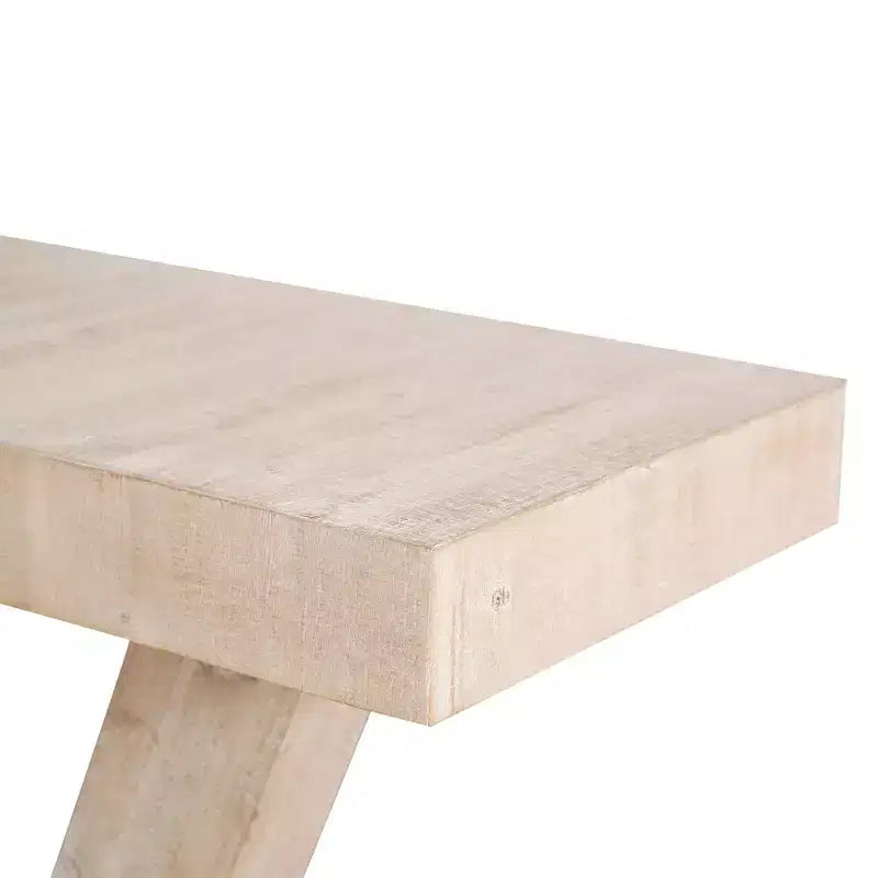Antyczna konsola z postarzanego drewna, 152 cm, 2 poziomy, do przedpokoju / korytarza