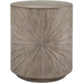 Uttermost Starshine 20 1/2W Warm Gray Stain Starburst Wood Side Table