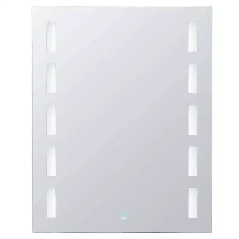 Srebrna aluminiowa szafka na leki, wpuszczana/natynkowa, lustro LED, dla 1–2 osób