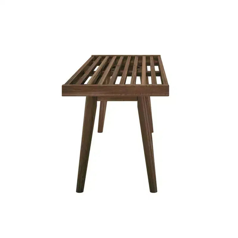 Ławka z litego drewna w stylu Mid-Century – Czarny/Glina/Naturalny/Orzech pekan/Morski/Orzech włoski/Biały/Żółty – 1 miejsce siedzące